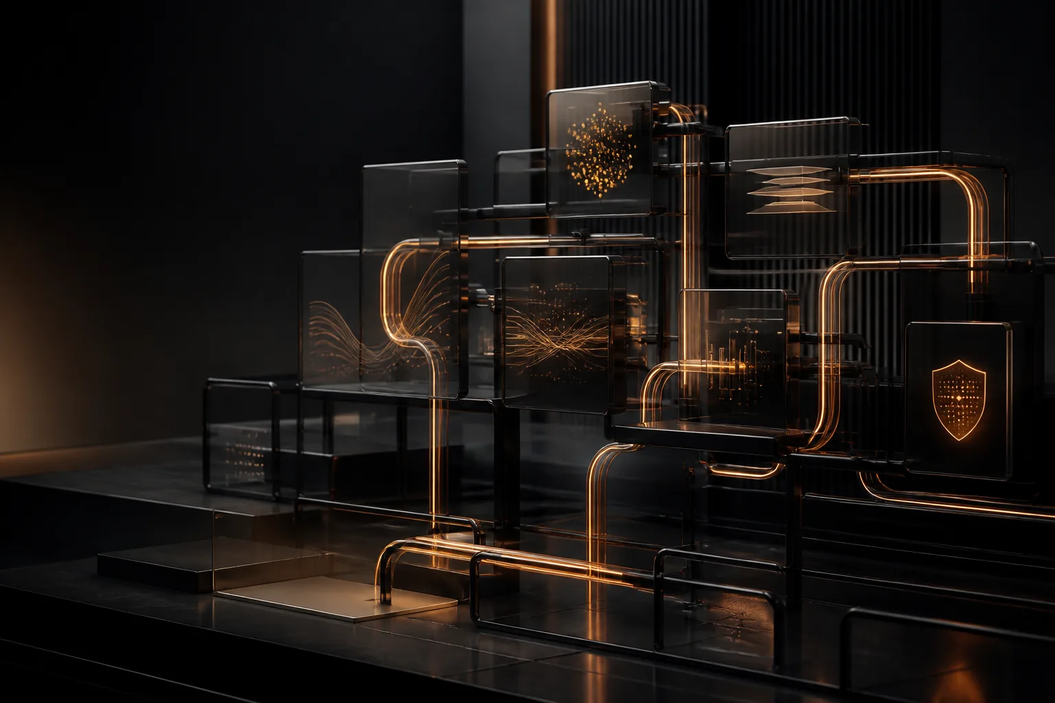 Connected business operations spanning CRM ERP automation and customer workflows