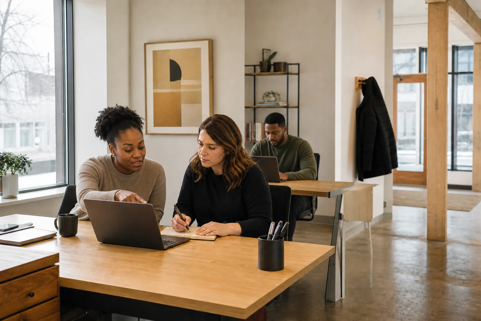 Secure workplace technology connecting staff, devices, access and business collaboration